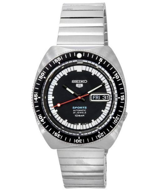 セイコー 5 スポーツ SKX 55 周年記念限定版ステンレススチールブラックダイヤル 24 宝石自動巻 SRPK17K1 100M メンズ腕時計
