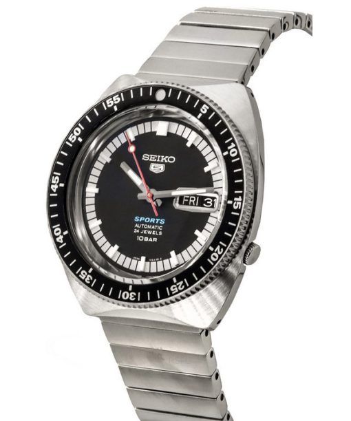 セイコー 5 スポーツ SKX 55 周年記念限定版ステンレススチールブラックダイヤル 24 宝石自動巻 SRPK17K1 100M メンズ腕時計 - 画像 (3)