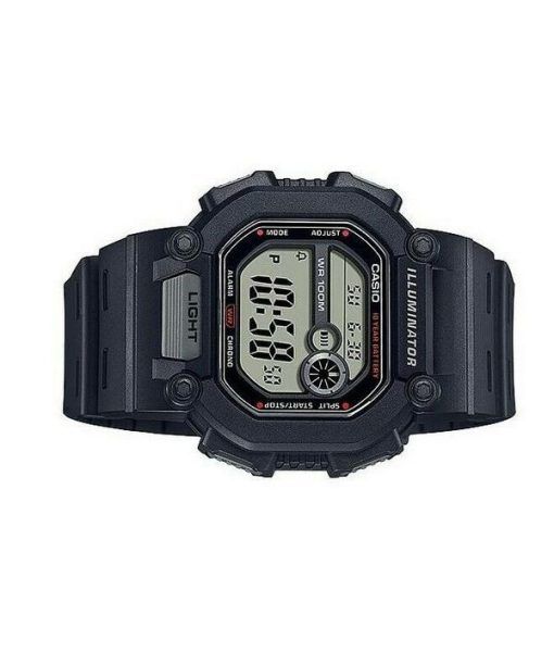 Casio Youth Dual Time Illuminator W-737H-1A W737H-1 100M Herreur