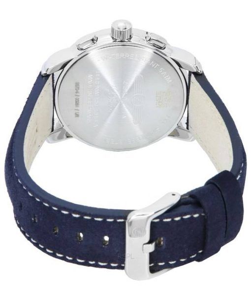 ツェッペリン 100 ヤーレ クロノグラフ レザーストラップ アイスブルー ダイヤル クォーツ 86704 メンズ腕時計