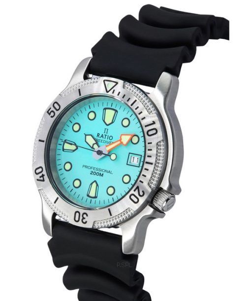 Ratio FreeDiver プロフェッショナル サファイア アイスブルー ダイヤル クォーツ 22AD202-IBLU 200M メンズ腕時計
