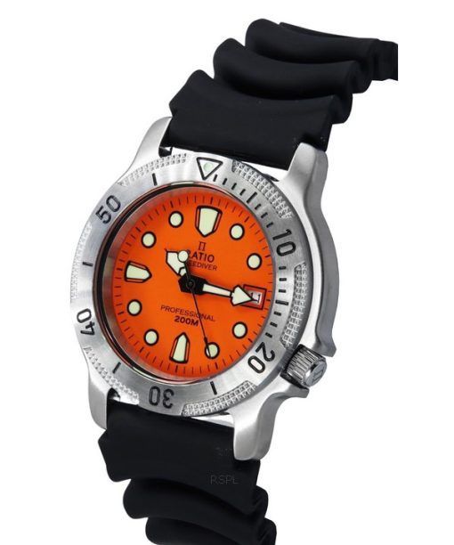 Ratio FreeDiver プロフェッショナル サファイア オレンジ ダイヤル クォーツ 22AD202-ORG 200M メンズ腕時計