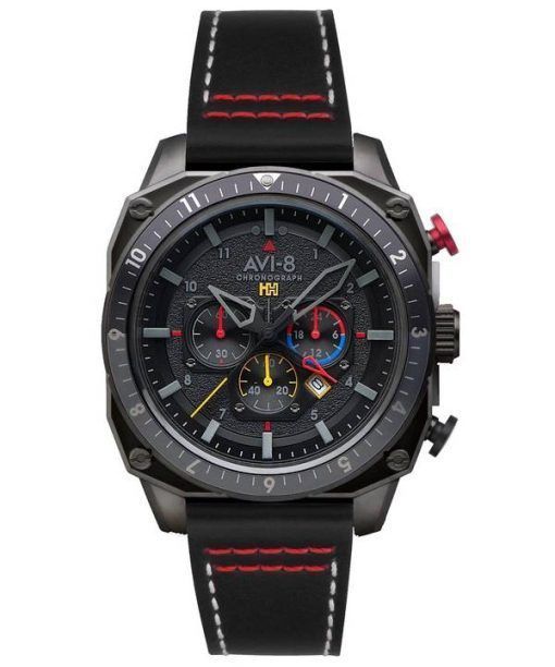 Avi-8 ホーカー ハンター アトラス デュアル タイム クロノグラフ ブラック OPS クォーツ AV-4100-04 メンズ腕時計 ja