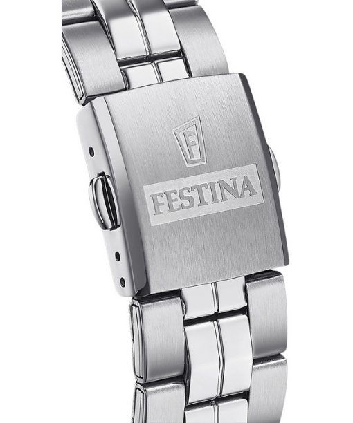 フェスティナ クラシック ステンレススチール ブルー ダイヤル クォーツ F20437-3 メンズ腕時計