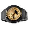 Casio G-Shock Analog Digital Black And Gold Color Resin Strap Quartz GA-2100GB-1A 200M Men's Watch