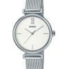 Casio Analog Stainless Steel Silver Dial Quartz LTP-2024VM-7C Women's Watch With Bangle Set