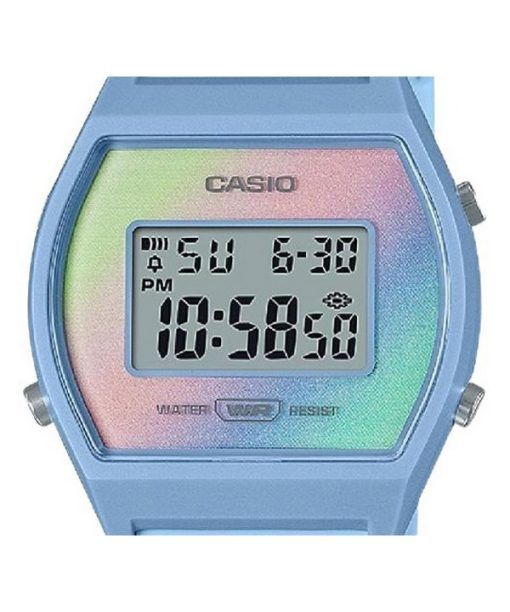 Casio Digital Blue Resin Strap Multicolor Dial Quartz LW-205H-2 Women's Watch