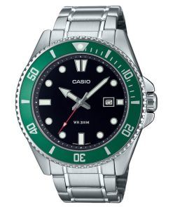 Casio Standard Analog Stainless Steel Black Dial Quartz MDV-107D-3 200M Men's Watch