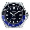 Casio Standard Analog Stainless Steel Black Dial Quartz MDV-10D-1A2 Men's Watch