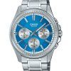 Casio Enticer Analog Stainless Steel Ice Blue Dial Quartz MTP-1375D-2A2 Men's Watch