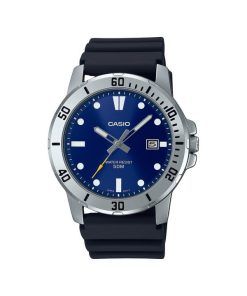 Casio Standard Analog Resin Strap Blue Dial Quartz MTP-VD01-2E Men's Watch