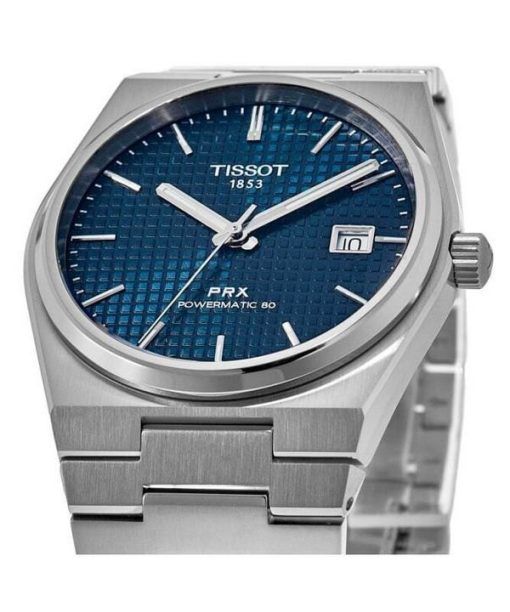 ティソ PRX T-クラシック パワーマティック 80 ブルー ダイヤル オートマチック T137.207.11.041.00 100M ユニセックス腕時計