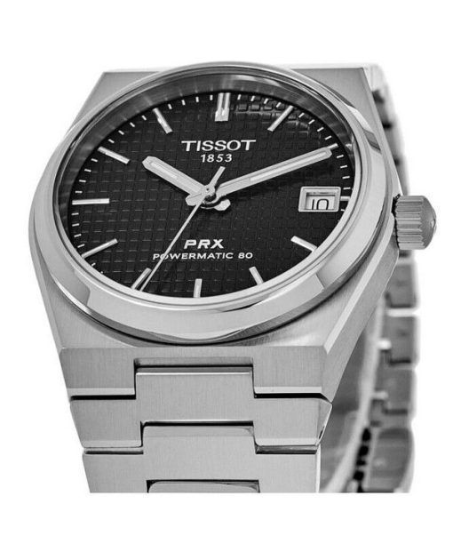 ティソ PRX T-クラシック パワーマティック 80 ブラック ダイヤル オートマチック T137.207.11.051.00 100M ユニセックス腕時計
