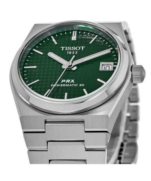 ティソ PRX T-クラシック パワーマティック 80 グリーン ダイヤル オートマチック T137.207.11.091.00 100M ユニセックス腕時計
