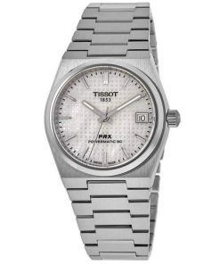 Tissot PRX T-クラシック パワーマティック 80 ホワイト マザー オブ パール ダイヤル オートマチック T137.207.11.111.00 100M ユニセックス腕時計