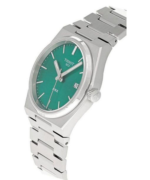 ティソ PRX T-クラシック ステンレススチール グリーン ダイヤル クォーツ T137.210.11.081.00 100M ユニセックス腕時計