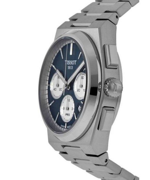ティソ PRX T-クラシック クロノグラフ ブルー ダイヤル オートマチック T137.427.11.041.00 100M メンズ腕時計