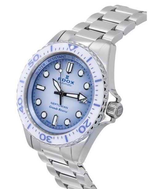 エドックス ネプチュニアン グランデ リザーブ デイト ブルー ダイヤル 自動ダイバーズ 80801 3BBUM BUCDN 300M メンズ腕時計