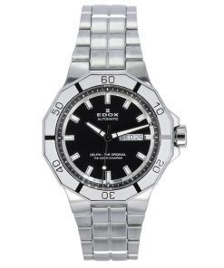 エドックス デルフィン オリジナル デイ デイト ブラック ダイヤル 自動ダイバーズ 88008 3M NIN 200M メンズ腕時計
