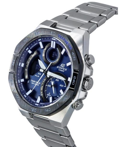 カシオ エディフィス アナログ デジタル モバイル リンク ブルー ダイヤル タフ ソーラー ECB-950DB-2A 100M メンズ腕時計