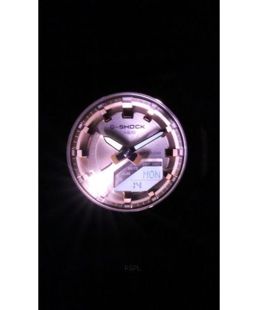 カシオ G ショック アナログ デジタル 樹脂ストラップ ローズゴールド トーン ダイヤル クォーツ GM-S2100PG-4A 200M レディース腕時計