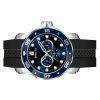 インヴィクタ プロ ダイバースキューバ GMT シリコン ストラップ ブルー ダイヤル クォーツ 45722 100M メンズ腕時計