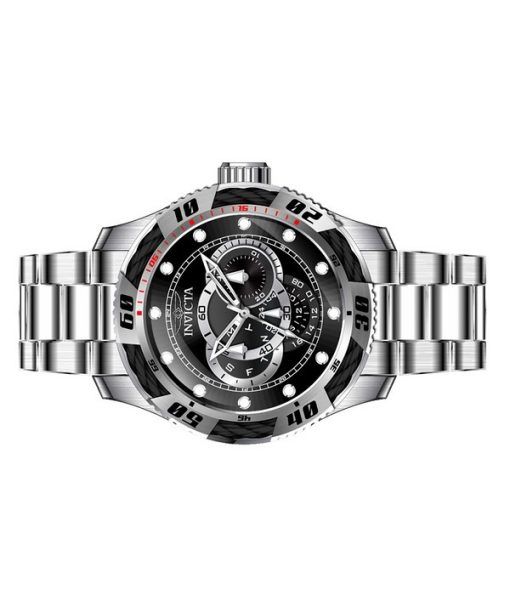 インヴィクタ スピードウェイ GMT ステンレススチール ブラック ダイヤル クォーツ 45755 100M メンズ腕時計