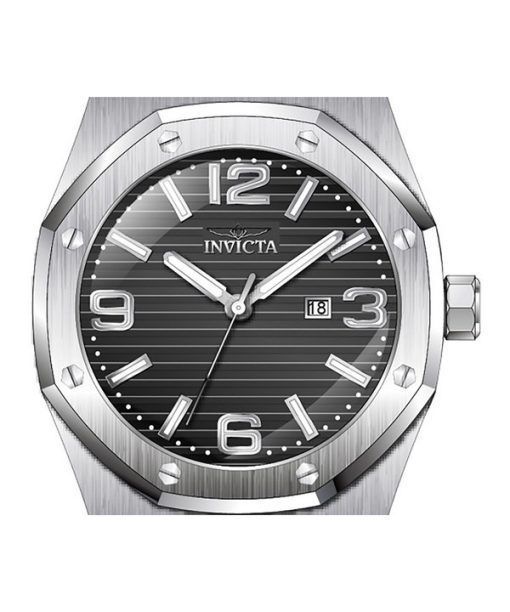 Invicta Huracan シリコン ストラップ ブラック ダイヤル クォーツ 45772 100M メンズ腕時計