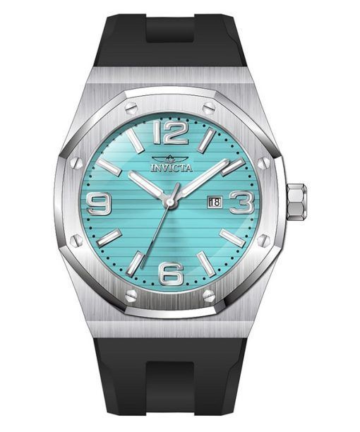 Invicta Huracan シリコン ストラップ ターコイズ ダイヤル クォーツ 45773 100M メンズ腕時計
