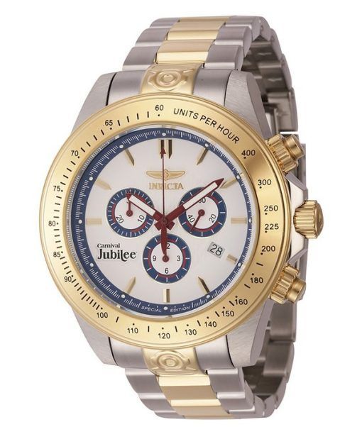 インヴィクタ クルーズライン クロノグラフ 限定版 ホワイト ダイヤル クォーツ ダイバーズ 46145 200M メンズ腕時計