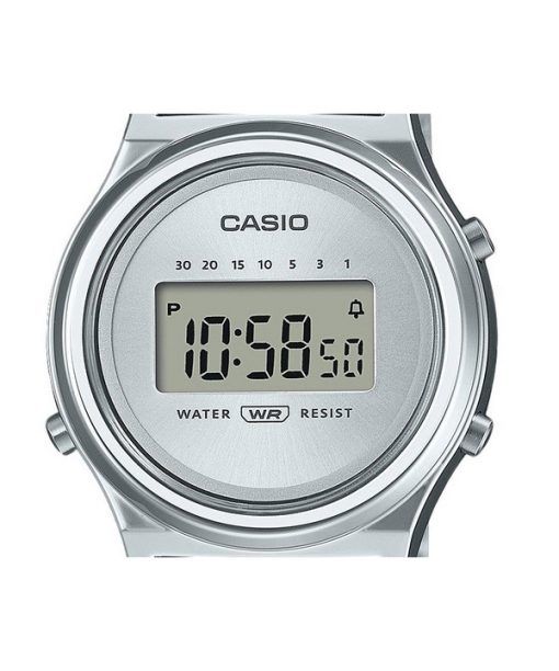 カシオ ヴィンテージ デジタル ステンレススチール シルバー ダイヤル クォーツ LA700WE-7A レディース腕時計