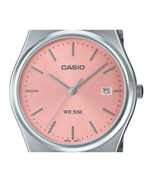 カシオ スタンダード アナログ ステンレススチール ピンク ダイヤル クォーツ MTP-B145D-4AV ユニセックス腕時計