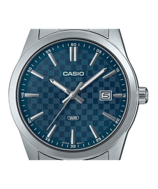 カシオ スタンダード アナログ ステンレススチール ブルー ダイヤル クォーツ MTP-VD03D-2A2 メンズ腕時計