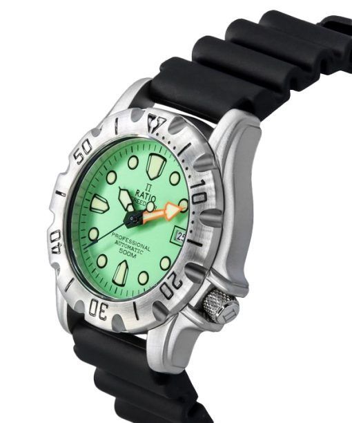 Ratio FreeDiver プロフェッショナル 500M サファイア ミント グリーン ダイヤル自動巻き 32BJ202A-MGRN メンズ腕時計