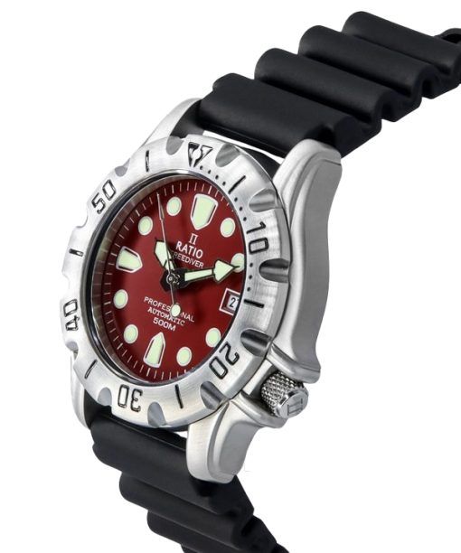レシオ フリーダイバー プロフェッショナル 500M サファイア レッド ダイヤル 自動巻き 32BJ202A-RED メンズ腕時計