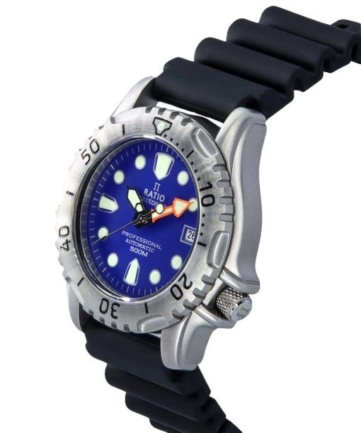 Ratio FreeDiver プロフェッショナル 500M サファイア ブルー ダイヤル自動巻き 32GS202A-BLU メンズ腕時計