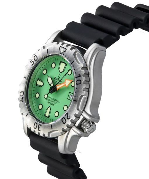 Ratio FreeDiver プロフェッショナル 500M サファイア ミント グリーン ダイヤル自動巻き 32GS202A-MGRN メンズ腕時計