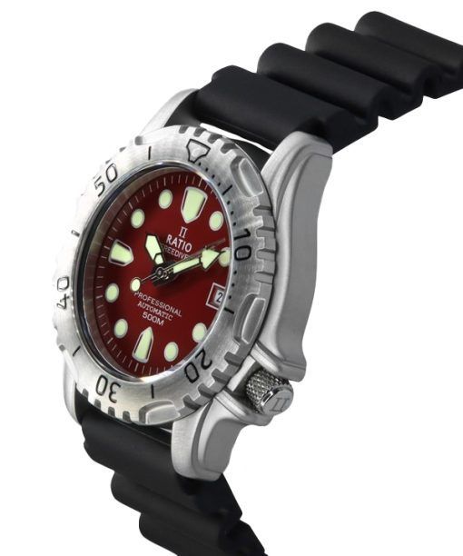 Ratio FreeDiver プロフェッショナル 500M サファイア レッド ダイヤル自動巻き 32GS202A-RED メンズ腕時計