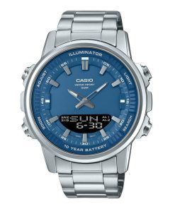 カシオ アナログ デジタル コンビネーション ステンレススチール ブルー ダイヤル クォーツ AMW-880D-2A1V メンズ腕時計