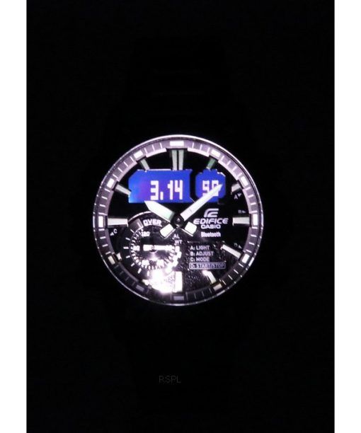 カシオ エディフィス ソスピオーネ スマートフォン リンク Bluetooth アナログ デジタル ブラック ダイヤル クォーツ ECB-40BK-1A 100 メンズ腕時計