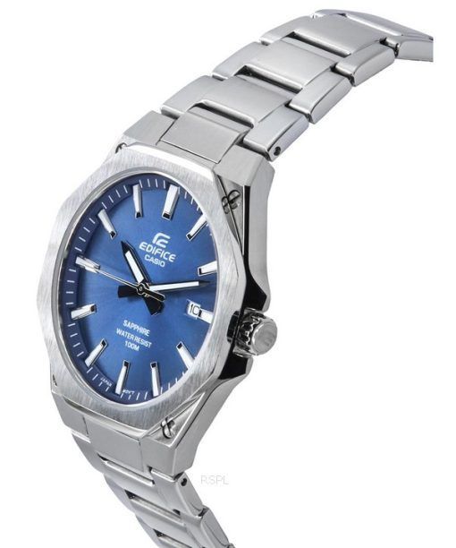 カシオ エディフィス サファイア クリスタル アナログ ステンレススチール ブルー ダイヤル クォーツ EFR-S108D-2A 100M メンズ腕時計