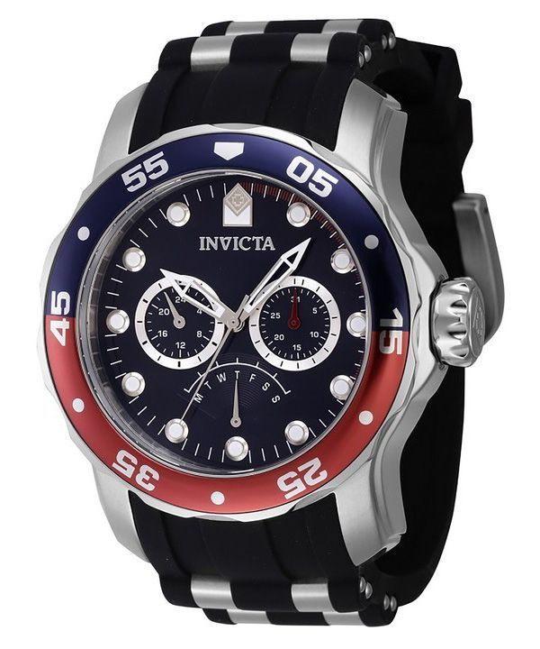 インヴィクタ プロ ダイバー レトログラード GMT ペプシ ベゼル ブルー ダイヤル クォーツ 46968 100M メンズ腕時計