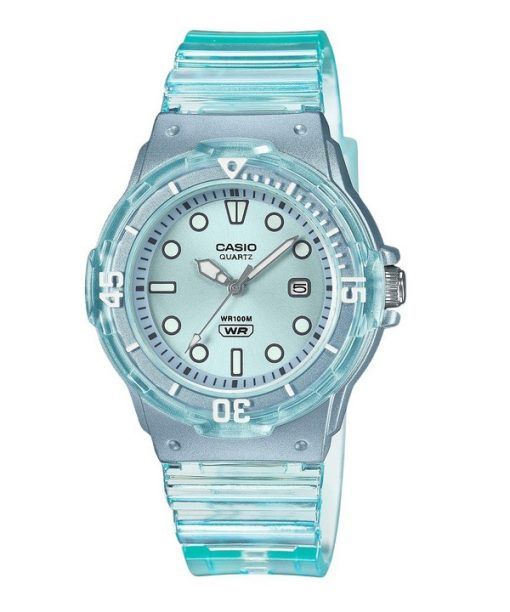 カシオ POP アナログ樹脂ストラップ ブルー ダイヤル 半透明クォーツ LRW-200HS-2EV 100M レディース腕時計