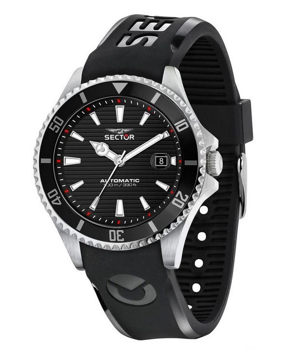セクター 230 オートマティコ シリコン ストラップ ブラック ダイヤル オートマチック R3221161002 100M メンズ腕時計