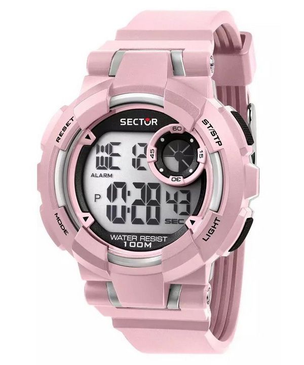 セクター Ex-36 デジタル ピンク ポリウレタン ストラップ ブラック ダイヤル クォーツ R3251283004 100M レディース腕時計
