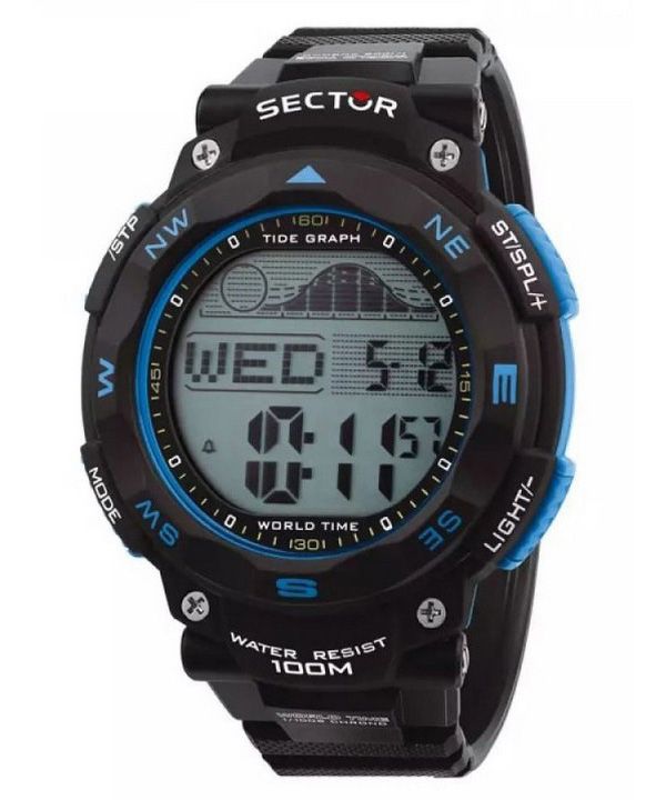 セクター EX-35 デジタル ブラック ダイヤル クォーツ R3251534002 100M メンズ腕時計