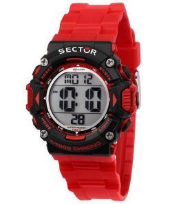 セクター EX-32 デジタル レッド ポリウレタン ストラップ クォーツ R3251544002 100M メンズ腕時計
