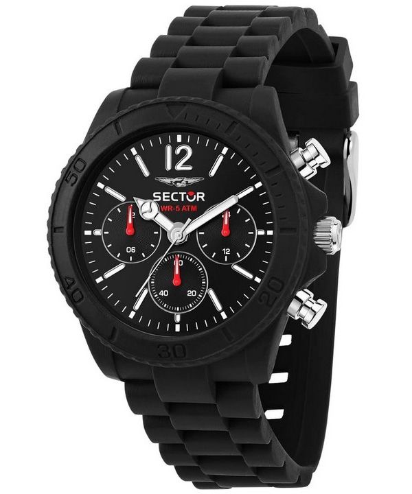 セクター ダイバー多機能プラスチック ストラップ ブラック ダイヤル クォーツ R3251549001 メンズ腕時計