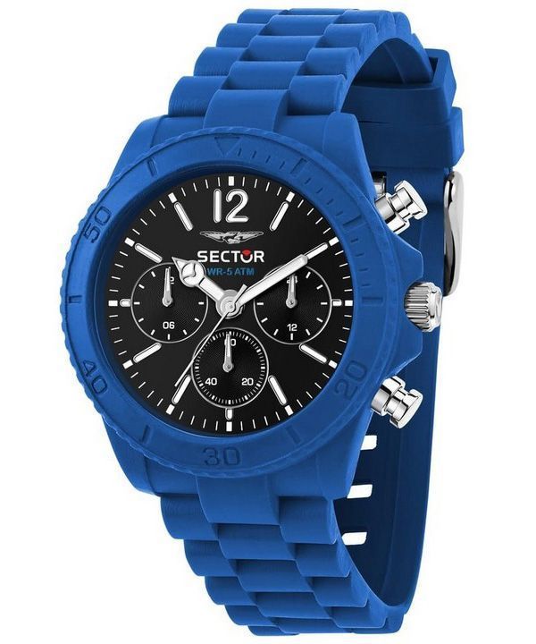 セクター ダイバー多機能ステンレススチール ブラック ダイヤル クォーツ R3251549005 メンズ腕時計