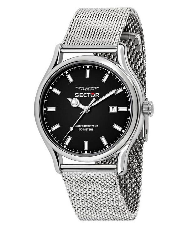 セクター 660 多機能ステンレススチールブラックダイヤルクォーツ R3253517023 メンズ腕時計